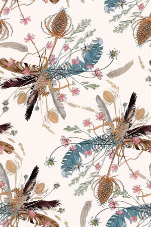 羽毛印花华亿平台图片