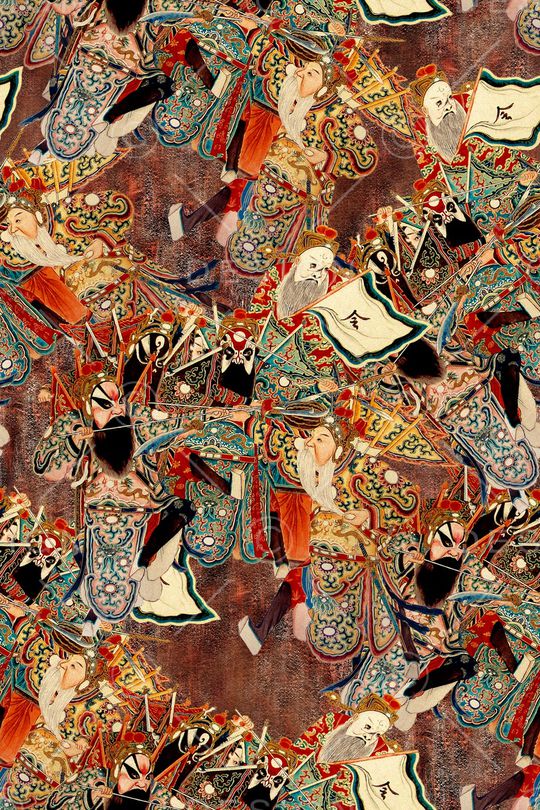 中国风印花华亿平台图片