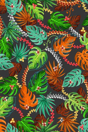 热带叶子印花华亿平台图片