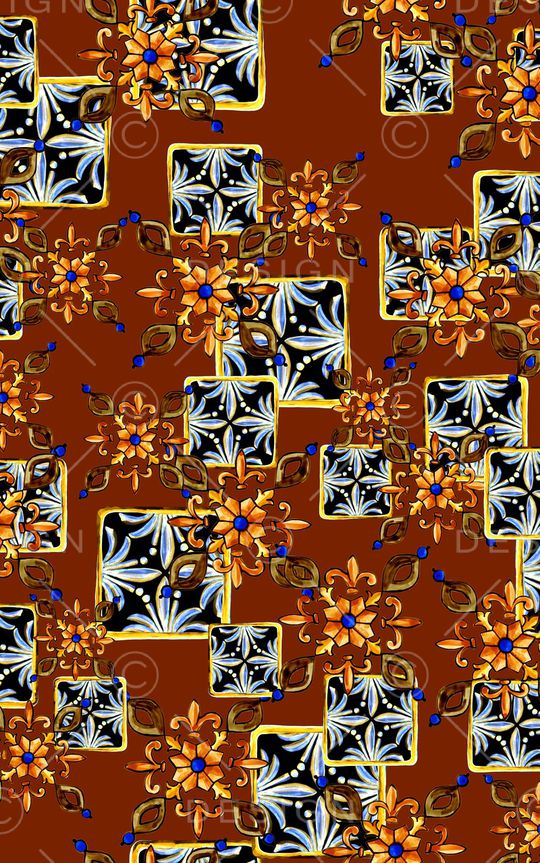 巴洛克印花华亿平台图片