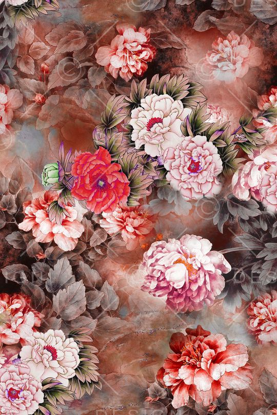 花卉印花华亿平台图片