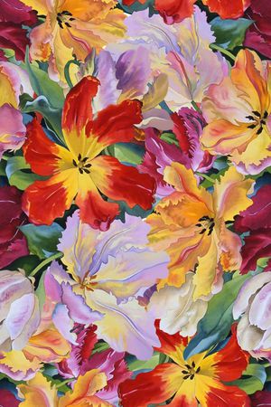 洋阳---花卉印花华亿平台图片