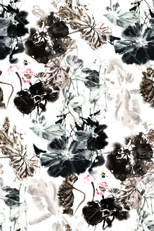 国画花印花华亿平台图片