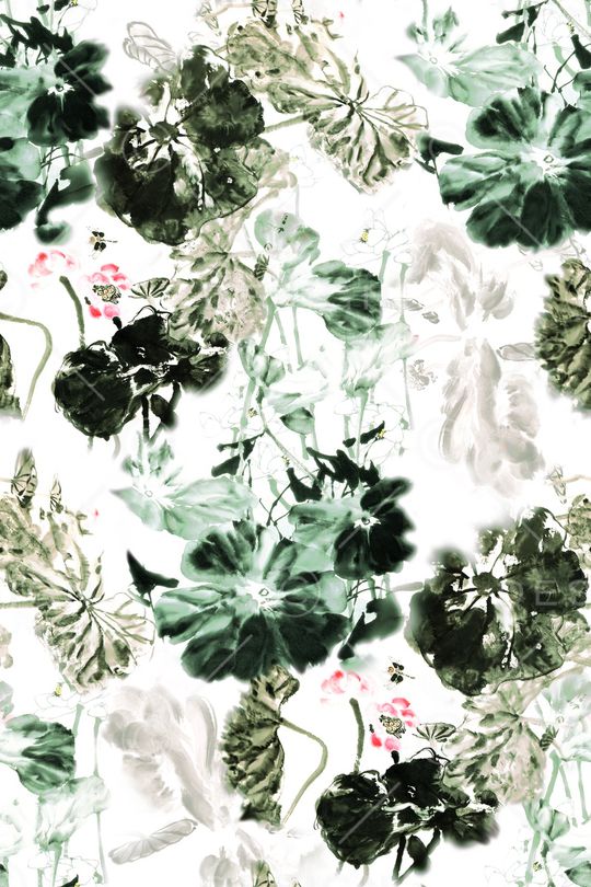 国画花印花华亿平台图片