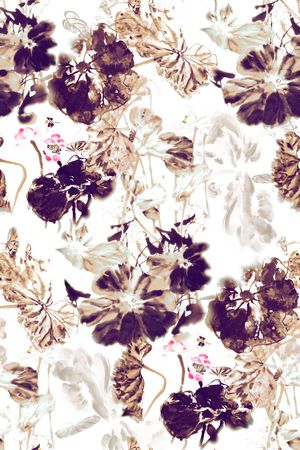 国画花印花华亿平台图片