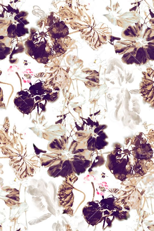 国画花印花华亿平台图片