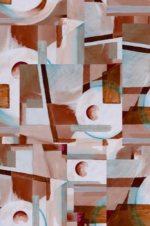 不规则几何印花华亿平台图片