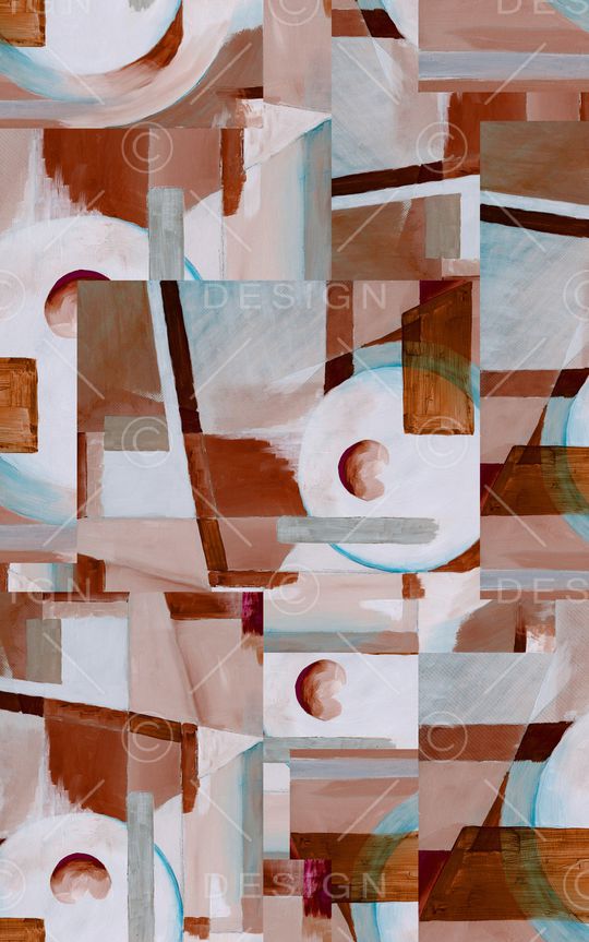 不规则几何印花华亿平台图片