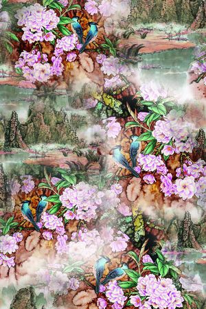 山水印花华亿平台图片