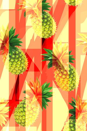 几何条块印花华亿平台图片