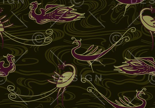 花鸟印花华亿平台图片