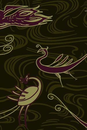 花鸟印花华亿平台图片