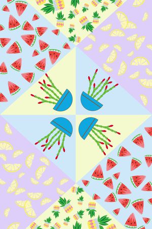 趣味长巾印花华亿平台图片