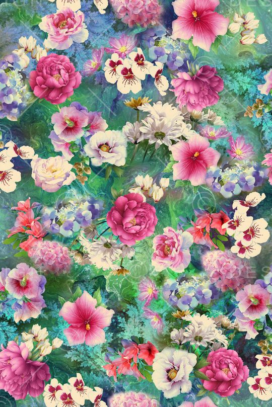 花卉印花华亿平台图片