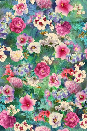 花卉印花华亿平台图片