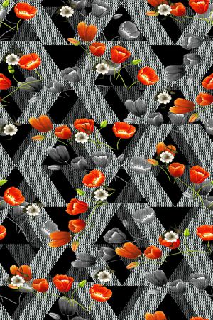 花卉印花华亿平台图片