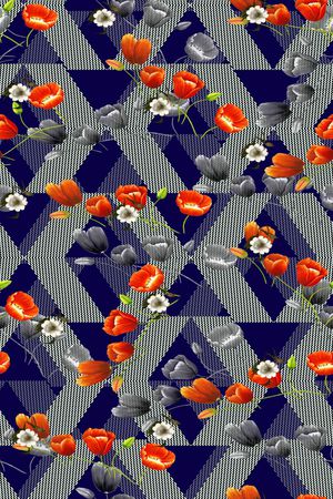 花卉印花华亿平台图片