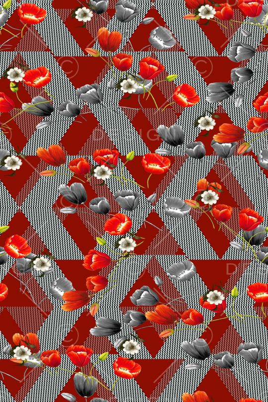 花卉印花华亿平台图片