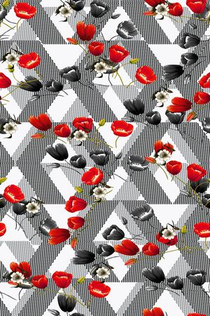 花卉印花华亿平台图片