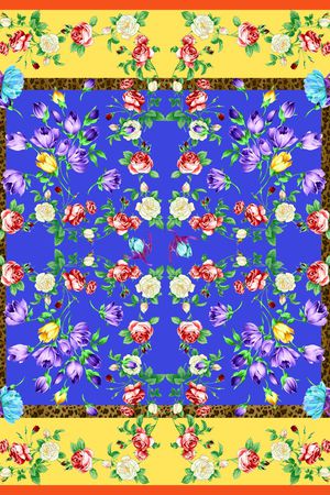 小方巾印花华亿平台图片