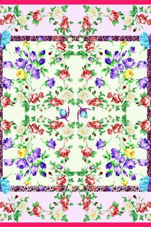 小方巾印花华亿平台图片