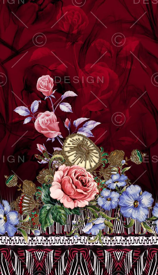 花卉印花华亿平台图片