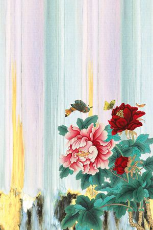 牡丹印花华亿平台图片