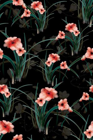 花卉印花华亿平台图片