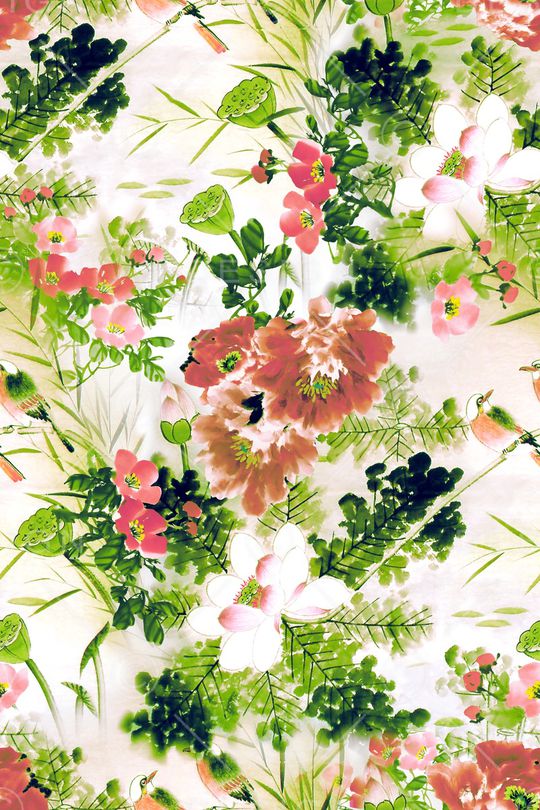 国画花印花华亿平台图片