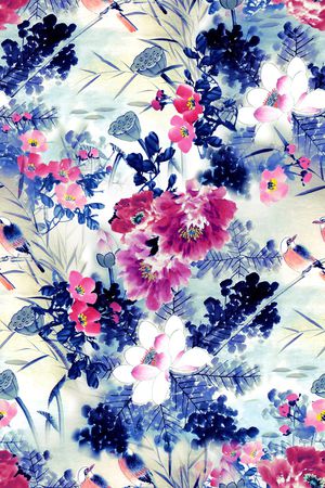 国画花印花华亿平台图片