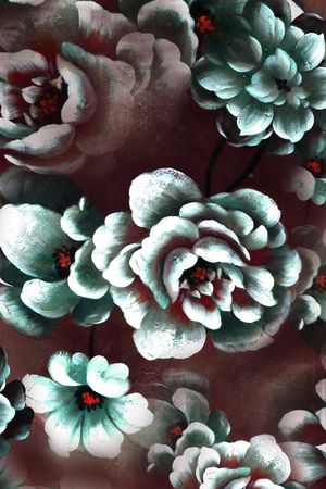 艺术花卉印花华亿平台图片