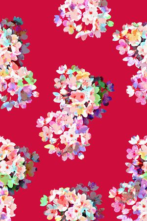 春夏清爽雪纺真丝棉丝巾布料泳装民族风印花印花华亿平台图片