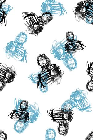 人物像印花华亿平台图片