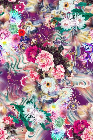 花卉印花华亿平台图片