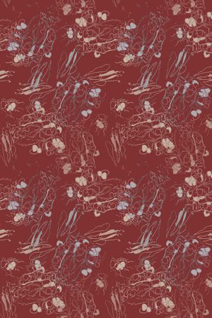 手绘线条笔触印花华亿平台图片