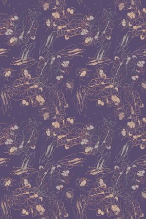 手绘线条笔触印花华亿平台图片