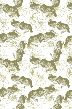 手绘线条笔触印花华亿平台图片