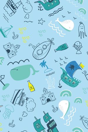 卡通海洋印花华亿平台图片