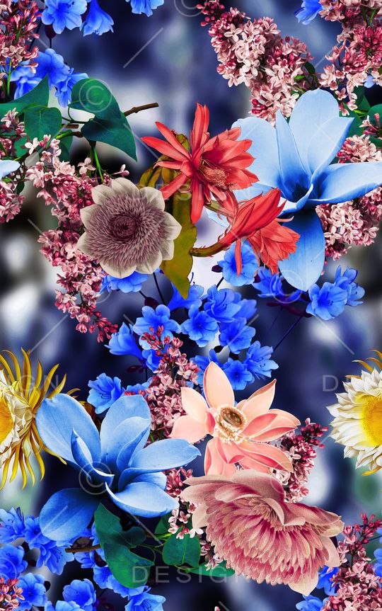 花卉印花华亿平台图片