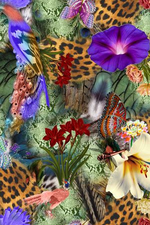 动物纹印花华亿平台图片