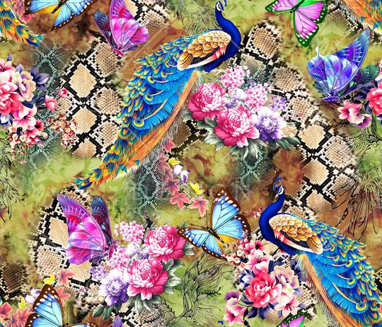 动物纹印花华亿平台图片