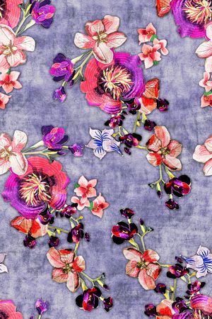 花卉印花华亿平台图片