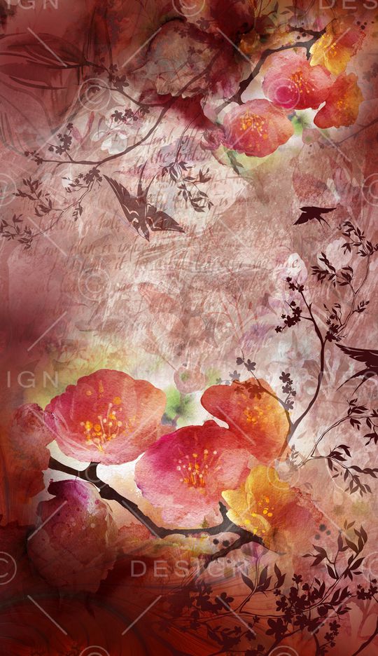 花卉印花华亿平台图片