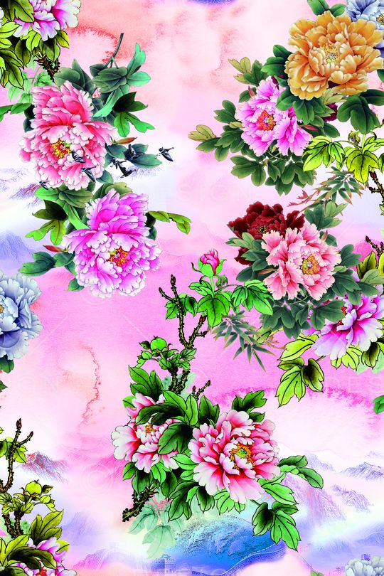 中国风印花华亿平台图片