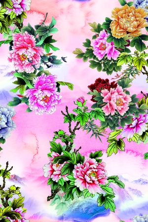 中国风印花华亿平台图片