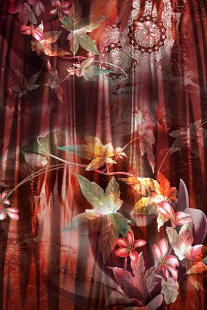 花卉印花华亿平台图片