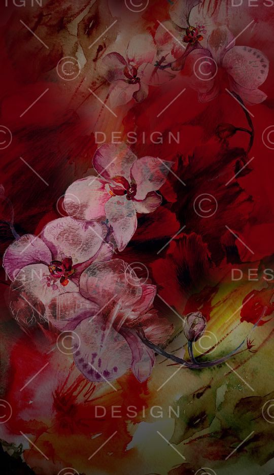 花卉印花华亿平台图片