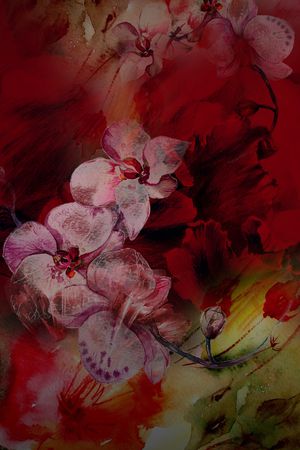 花卉印花华亿平台图片