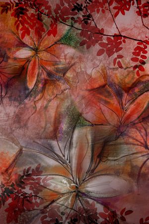 花卉印花华亿平台图片