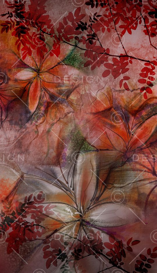 花卉印花华亿平台图片